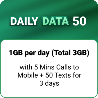 1 GB per day for 3 days
